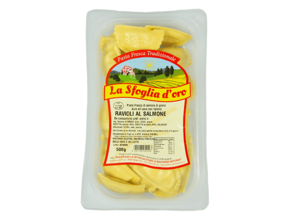 Ravioli mit Lachsfüllung